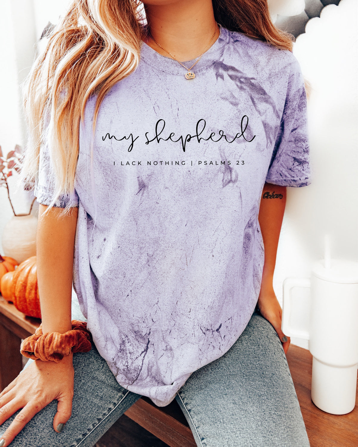 He is my shepherd Psalm Christian Comfort Colors T Shirt