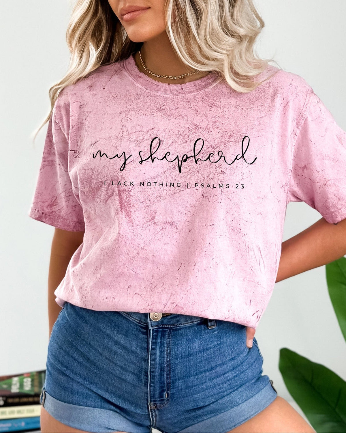 He is my shepherd Psalm Christian Comfort Colors T Shirt