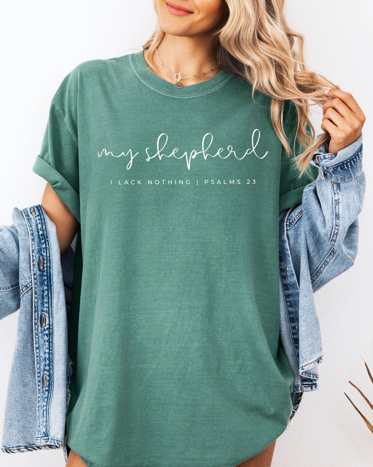 He is my shepherd Psalm Christian Comfort Colors T Shirt