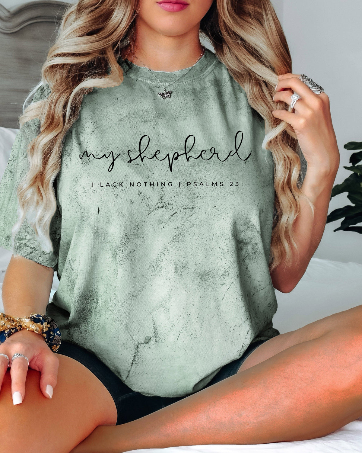 He is my shepherd Psalm Christian Comfort Colors T Shirt